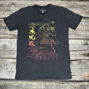 Naruto Shippuden Anime Manga Men's T-Shirt Size Medium Black
